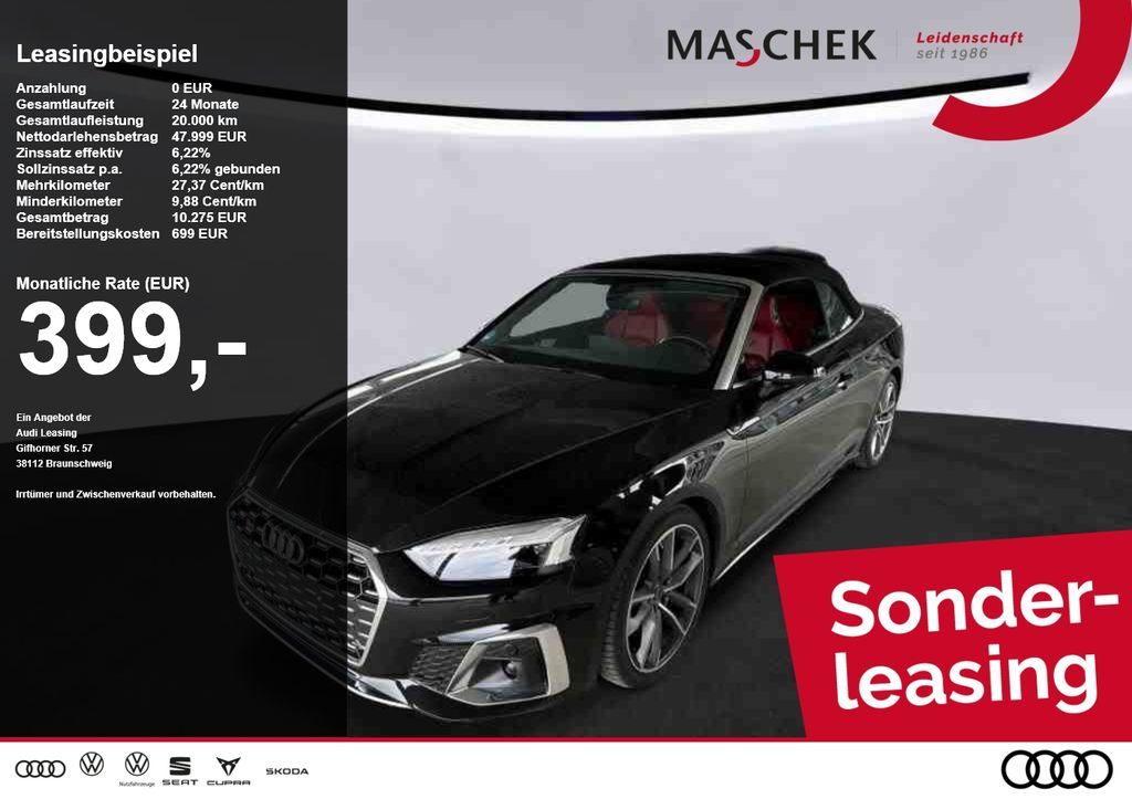 Audi S5 Cabriolet AHK Sonderleasing! Matrix VCplus Ma Leasing