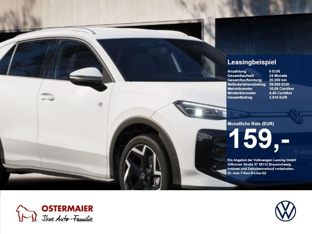 Volkswagen T-Roc R-Line 1.5eTSI 150PS DSG LED,KEYLESS,SHZG, Leasing