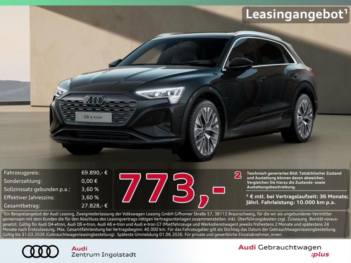 Audi Q8 e-tron 55 qu MATRIX PANO 360° ACC advanced Leasing