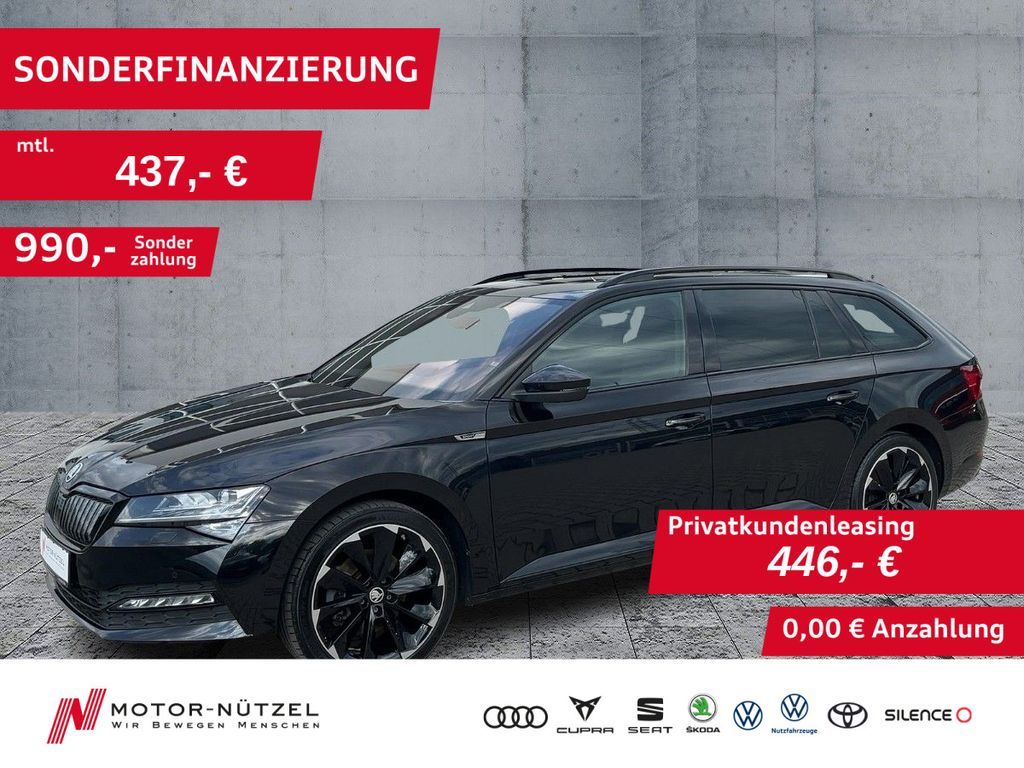 Skoda Superb Combi iV SPORTLINE MATRIX+AHK+PANO+360° Leasing