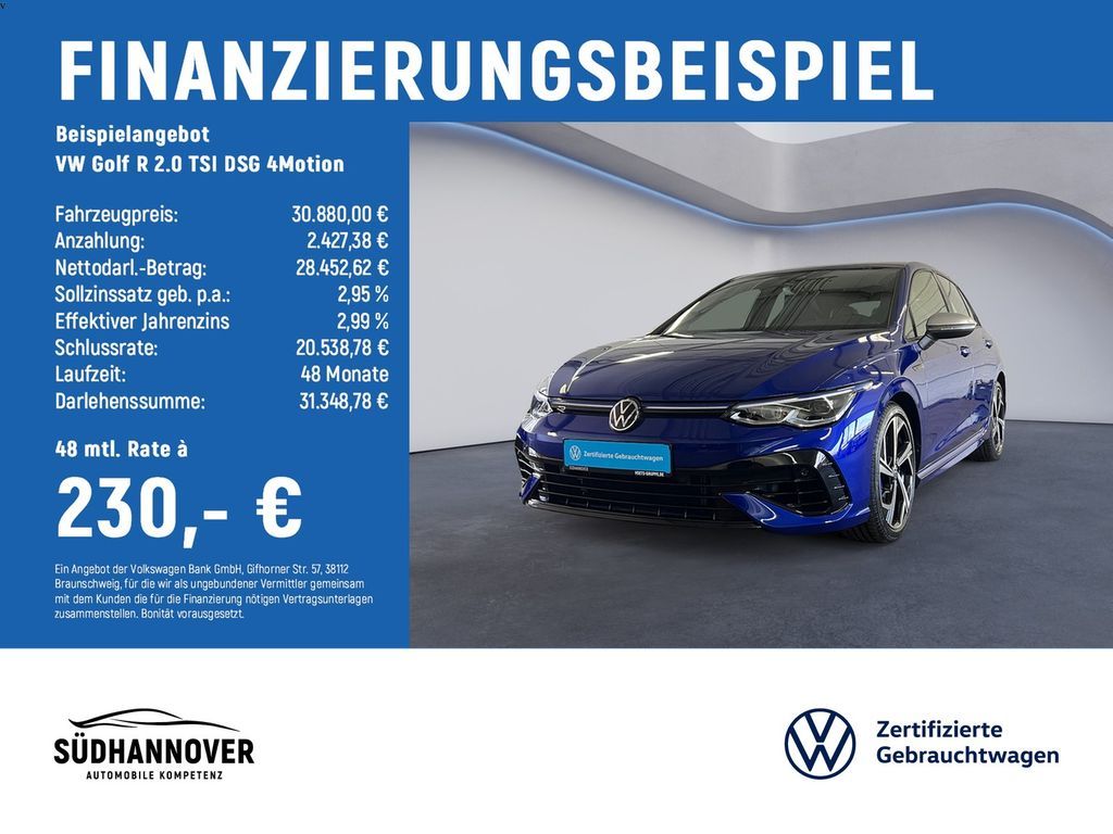 Volkswagen Golf R 2.0 TSI DSG 4Motion LED+RearView+SHZ Leasing