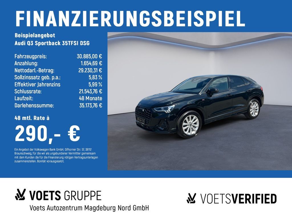 Audi Q3 Sportback 35TFSI DSG S line LED+NAVI+ACC+PDC+ Leasing