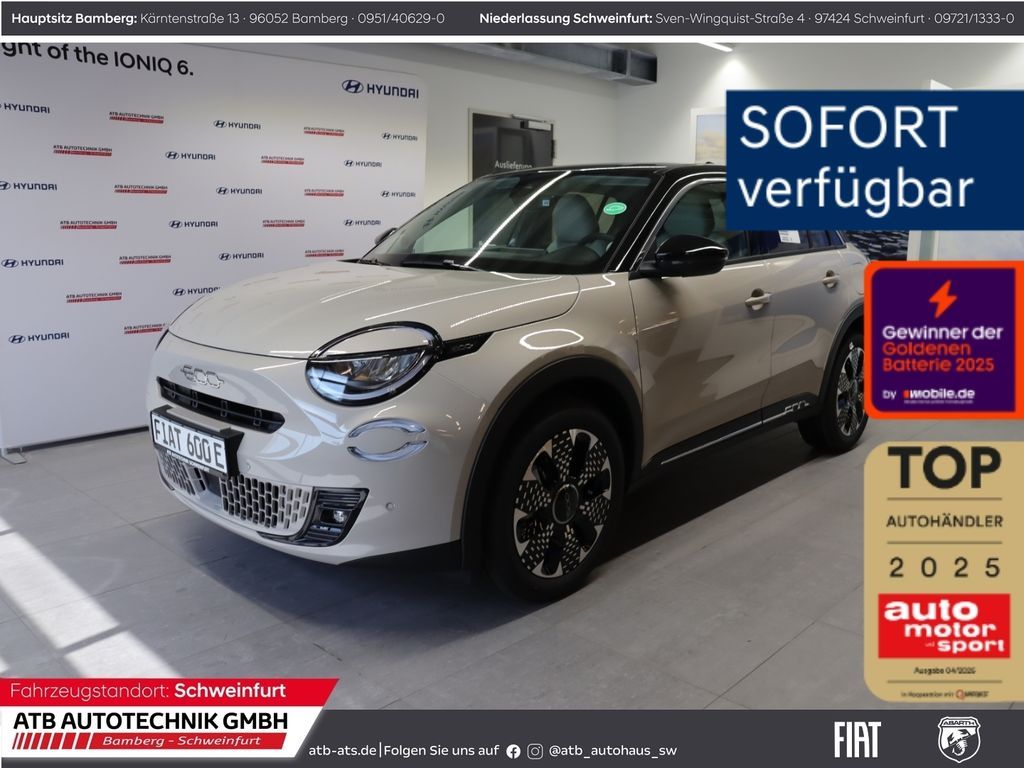 Fiat 600e MY25 La Prima 115 kW Navi Massagesitze LED Leasing