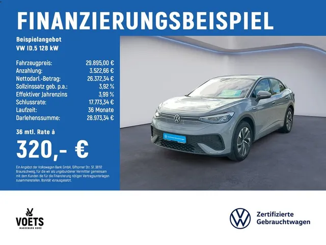Volkswagen ID.5 128 kW Pro LED+NAVI+ACC+KAM+SHZ