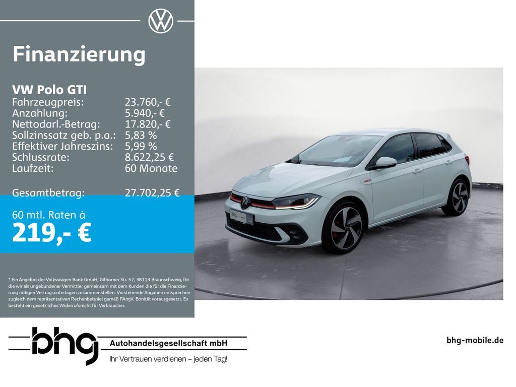 Volkswagen Polo GTI 2,0 TSI OPF DSG Leasing