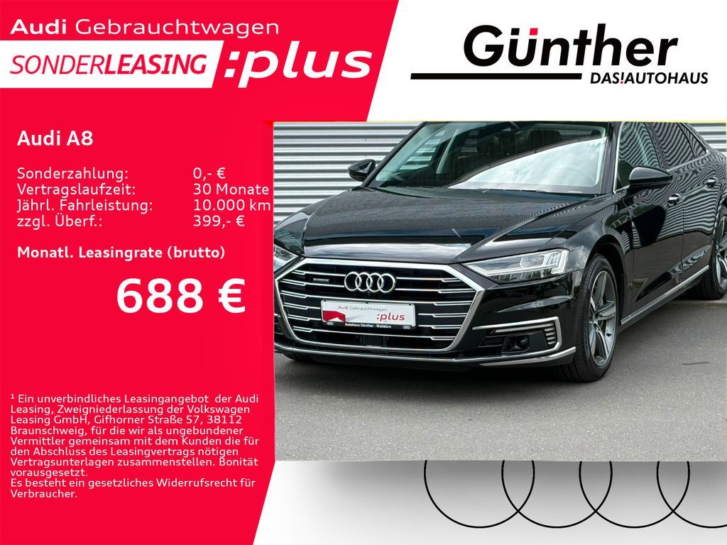 Audi A8 60 TFSIe+WINTERRÄDER+HEAD UP+PANORAMADACH+B&O Leasing