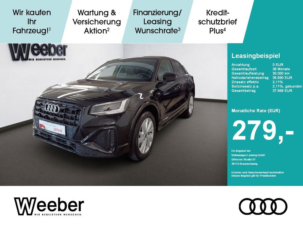 Audi Q2 quattro S line *AHK*NAVI*BLACKSTYLE*APP CONNE Leasing