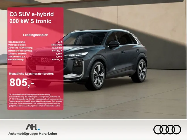 Audi Q3 SUV e-hybrid 200 kW S tronic 360 ACC AHK AUT