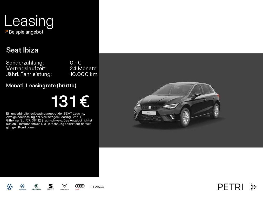 Seat Ibiza Road Edition 1.0 TSI 85 kW *LED*RFK*DSG*SH Leasing