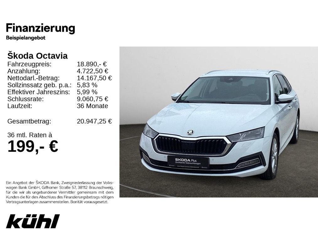 Skoda Octavia Combi 2.0 TDI DSG Style Navi,e.Heckklapp Leasing