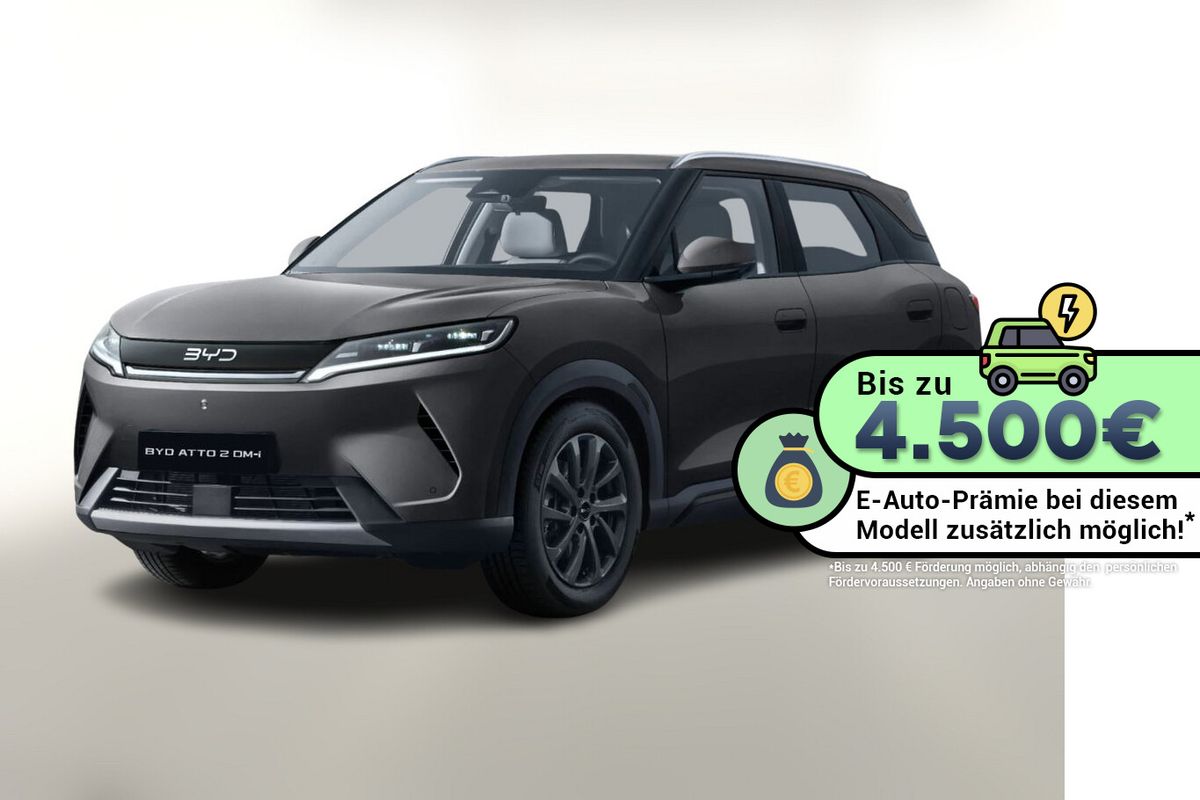 BYD ATTO 2 DM-i Boost FÖRDERF 90kmReichw Pano 360Kam Leasing privat Leasing