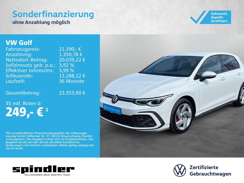 Volkswagen Golf VIII GTE 1.4 eHybrid DSG / Navi, LED+, RFK Leasing