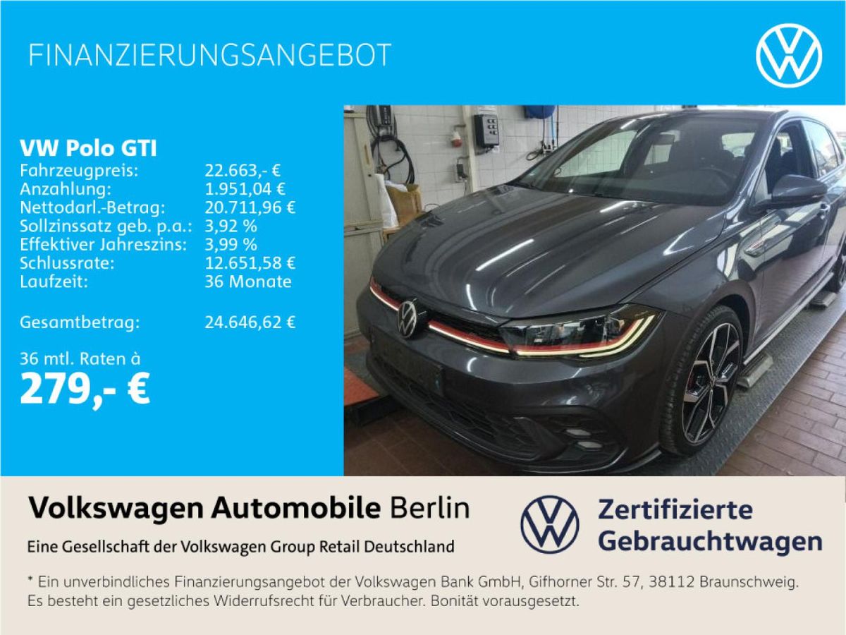 Volkswagen Polo GTI 2.0 TSI DSG Navi Matrix-LED ACC SHZ PDC Leasing