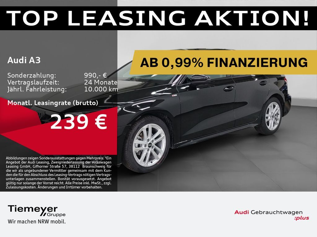 Audi A3 Limo 30 TFSI S LINE eSPORTSITZE KAMERA SOUND Leasing