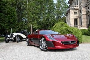 Im Vordergrund sieht man den Rimac Concept_One. Bildquelle: Rimac Automotive