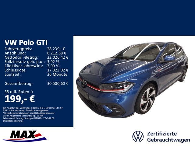 Volkswagen Polo GTI 2.0 TSI DSG +IQ.LIGHT+NAVI+APP+ACC+DCP+ Leasing
