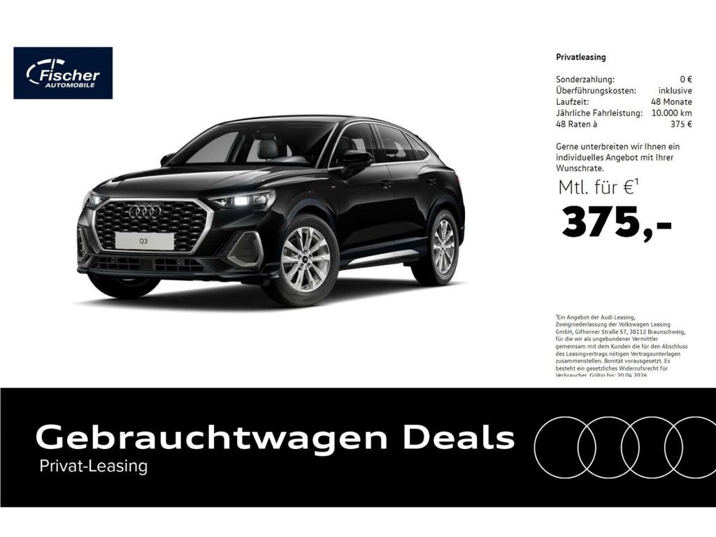 Audi Q3 Sportback 35 TDI S line RFK/SH/VIRTUAL Leasing