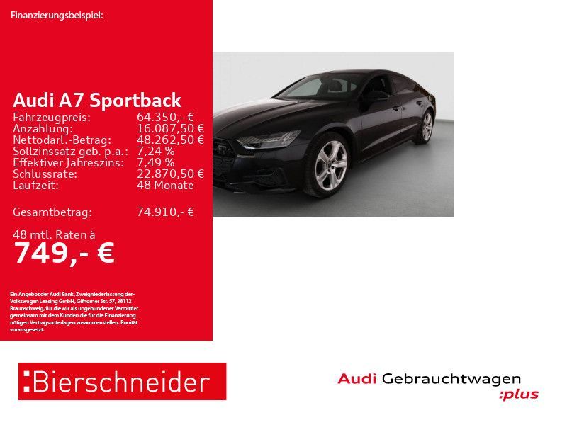Audi A7 Sportback 50 TDI qu AHK HD-MATRIX PANO HuD CA Leasing