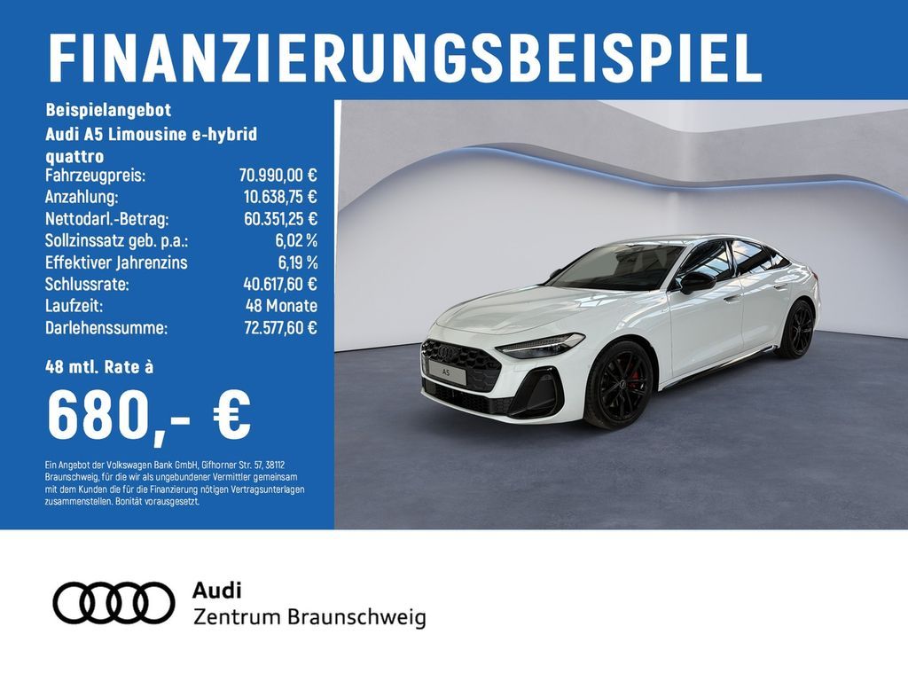 Audi A5 Limousine e-hybrid quattro MATRIX+B&O+KAMERA Leasing