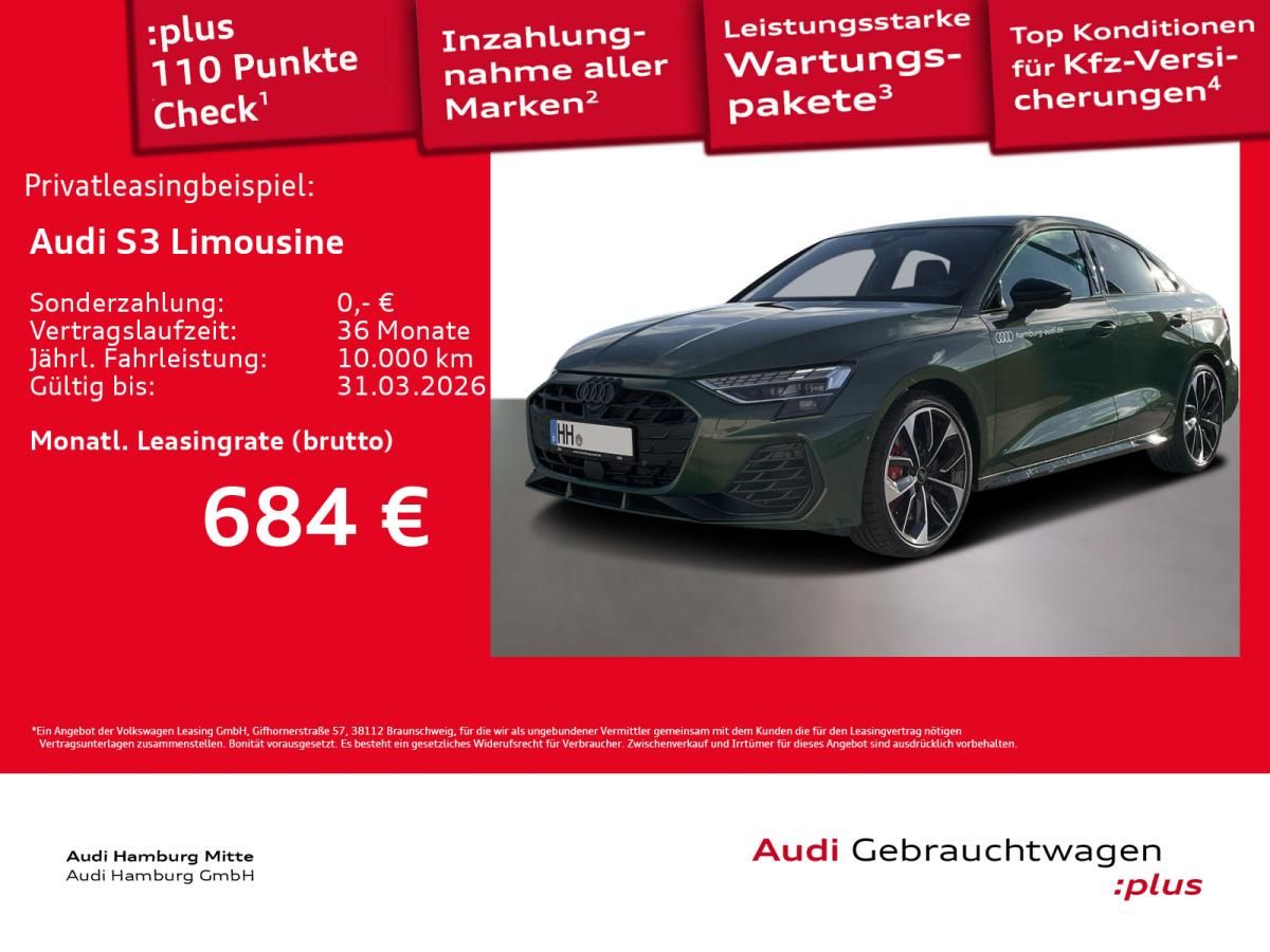 Audi S3 Limousine TFSI quattro S tronic Sportabgas Pano Leasing