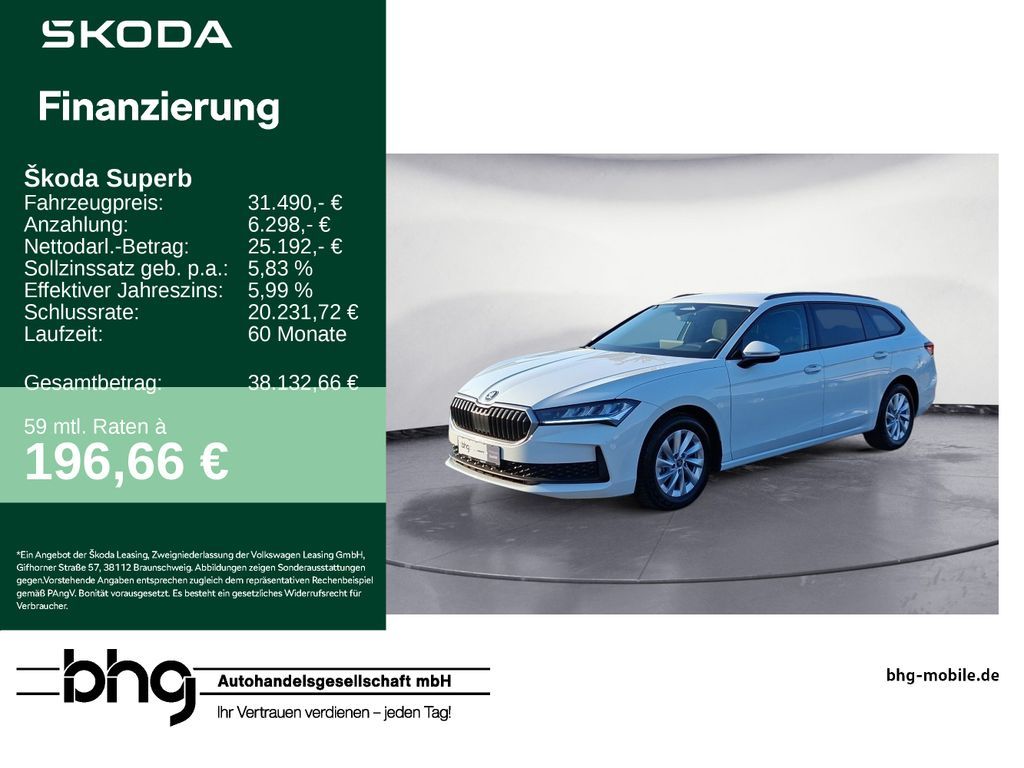 Skoda Superb Combi 2.0 TDI DSG Essence AHK ACCTravelAs Leasing
