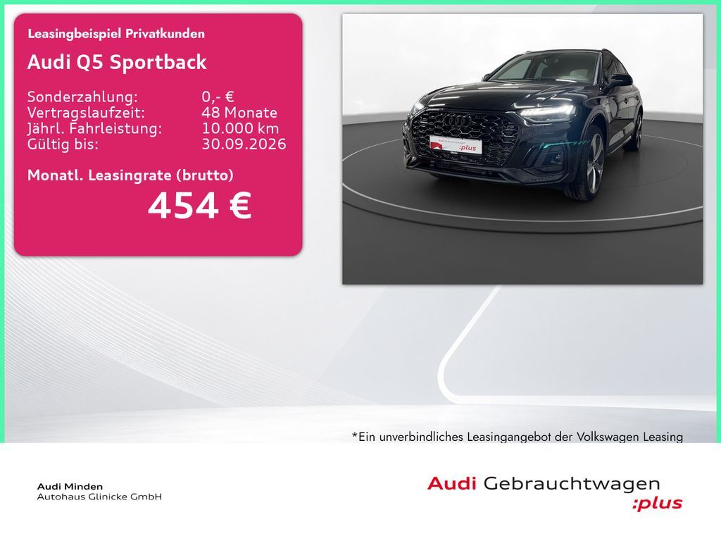 Audi Q5 Sportback 55 TFSIe qu. S line AHK Matrix LM 2 Leasing