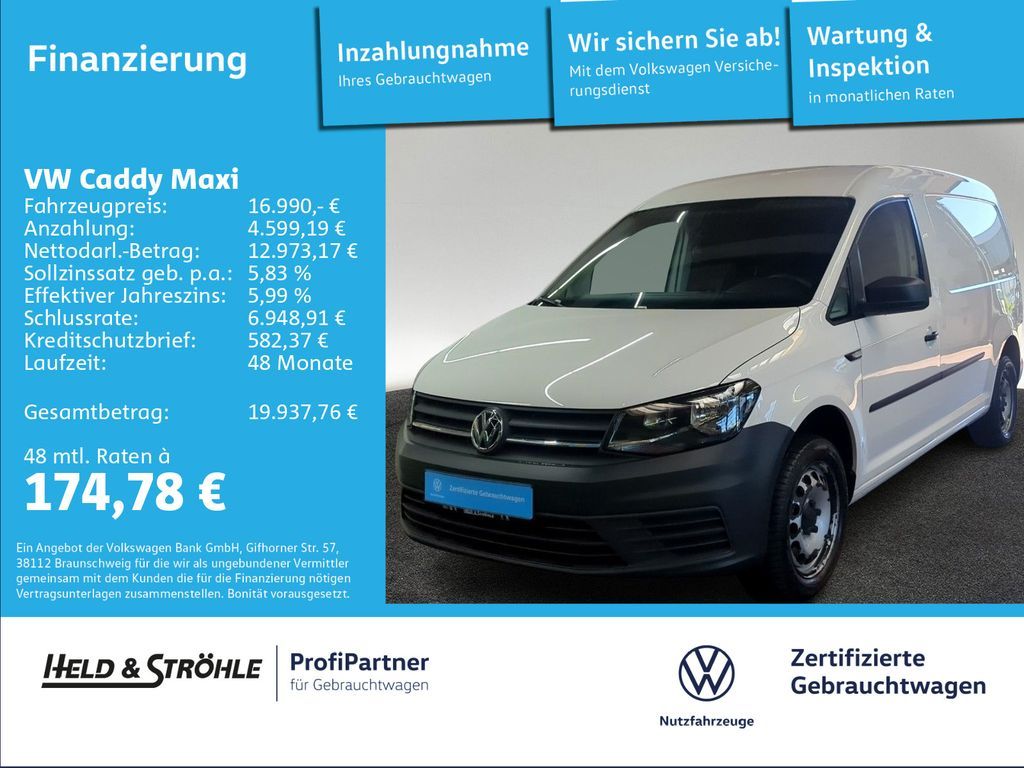 Volkswagen Caddy Maxi Kasten 1.4 TSI DSG KLIMA FLÜGELTÜREN Leasing