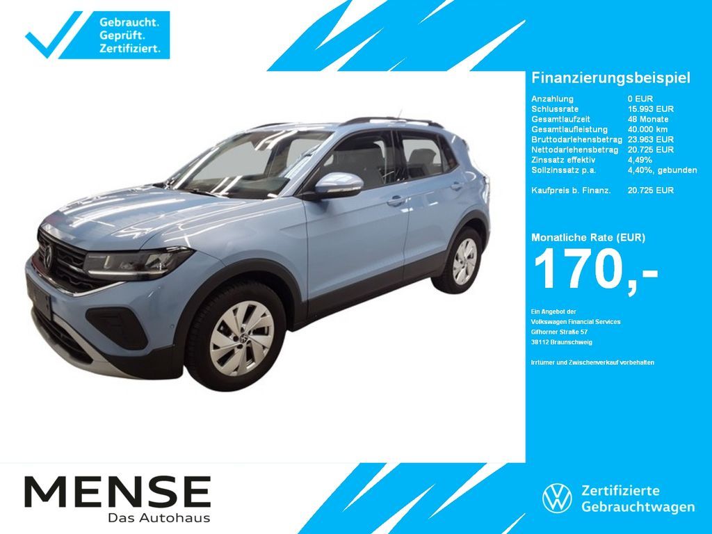 Volkswagen T-Cross 1.0 TSI Life CarPlay ACC LED Navi KlimaA Leasing