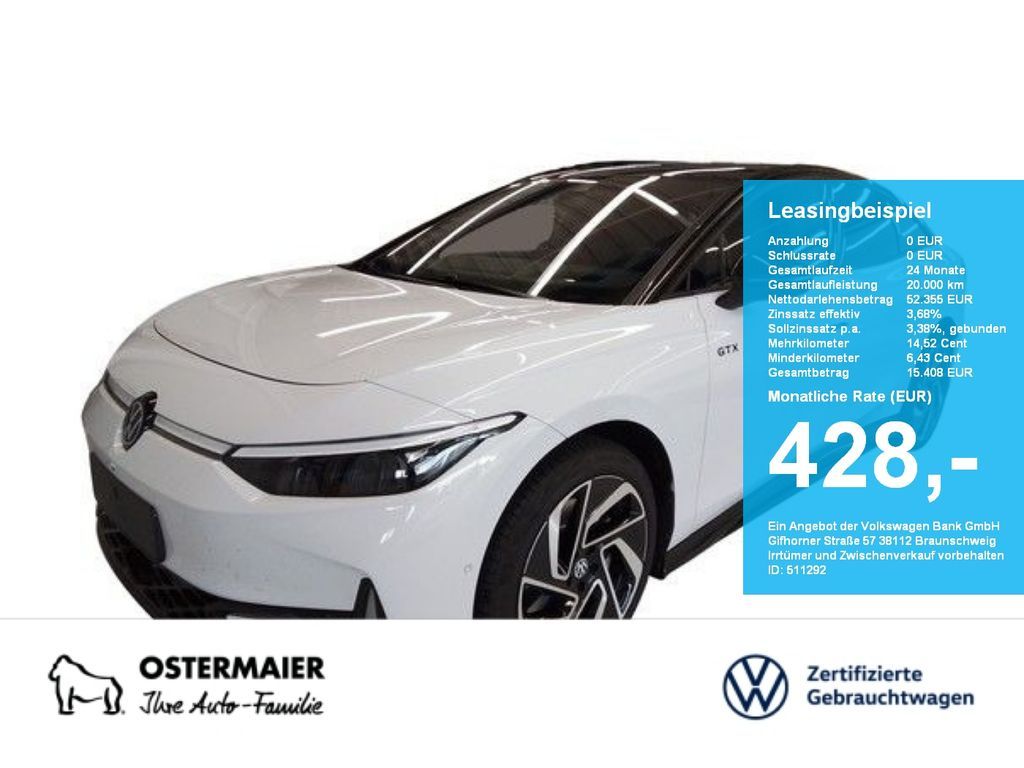 Volkswagen ID.7 GTX 340PS 4M NP:80tEUR! WÄRMEPUMPE.PANO.AHK Leasing