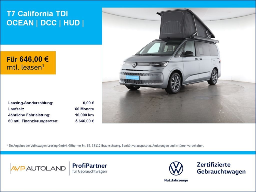 Volkswagen T7 California TDI OCEAN | DCC | HUD | Leasing