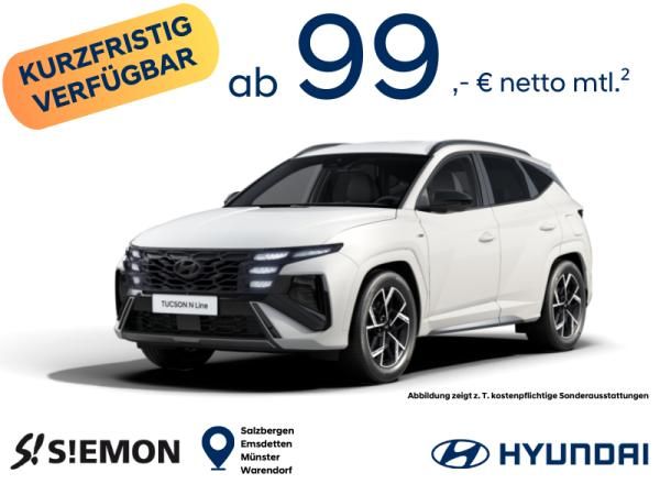 Hyundai TUCSON N-Line ✔️ 1.6 T-GDI ✔️ 110 kW ✔️ MY26 ✔️ 7-Gang-DCT ✔️ kurzfristig verfügbar ✔️ Gewerbekundenangebot Leasing