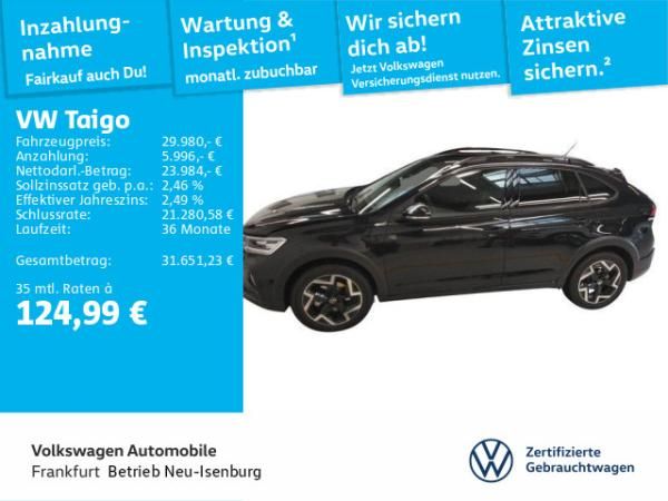 Volkswagen Taigo 1.5 TSI DSG R-Line Navi IQ.Light DAB+ FrontAssist Leasing