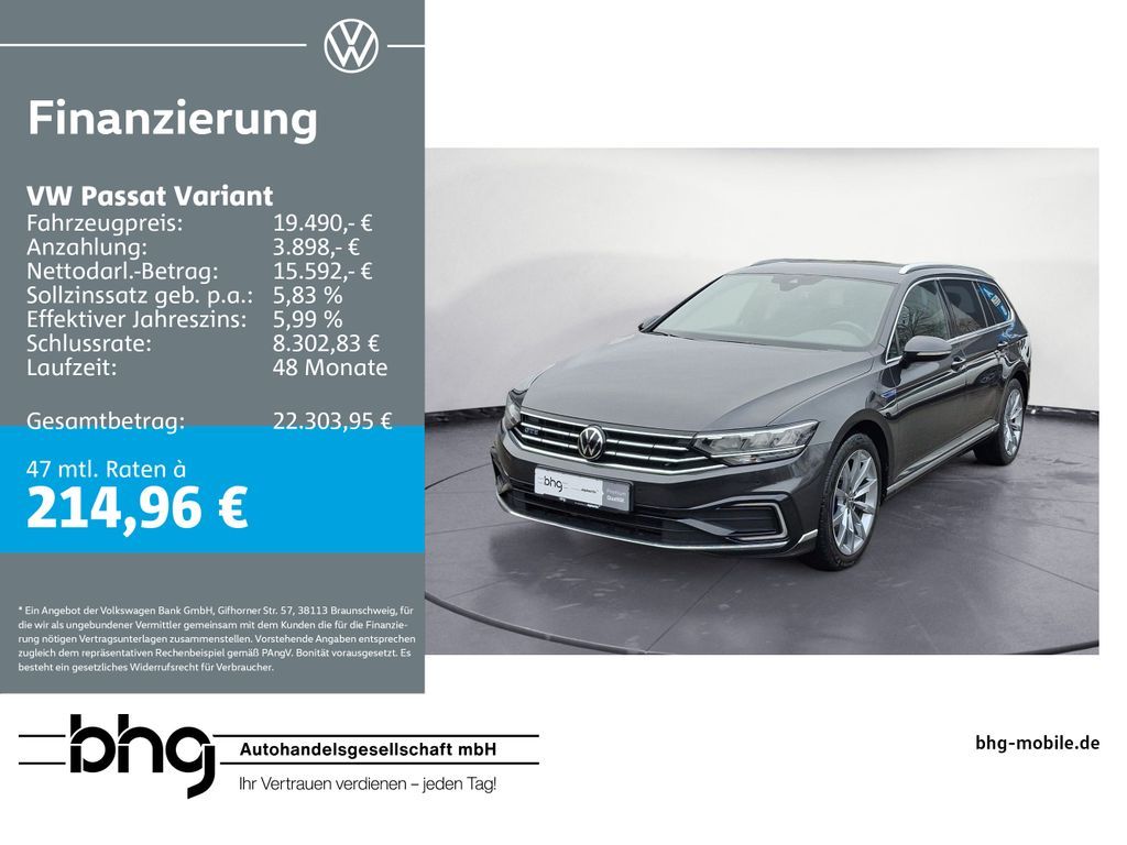 Volkswagen Passat Variant 1.4 TSI Plug-In-Hybrid DSG GTE Leasing