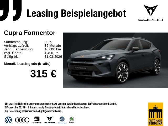 Cupra Formentor 1.5 e-Hybrid VZ - Anzahlung E-Prämie Leasing