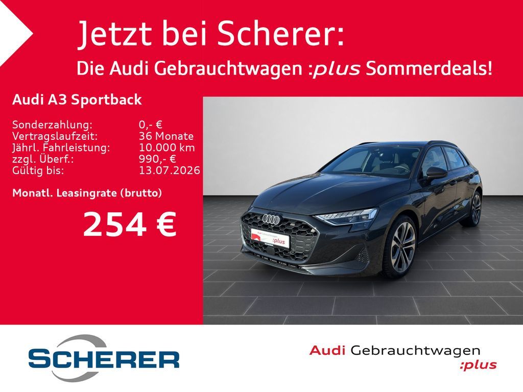 Audi A3 Sportback 40 TFSIe S tronic SOH:100% NAVI RFK Leasing