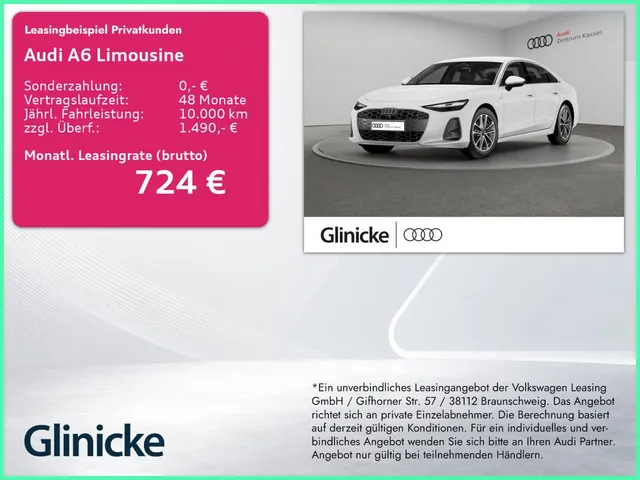 Audi A6 Limousine e-hybrid 220 kW NEUBESTELLUNG
