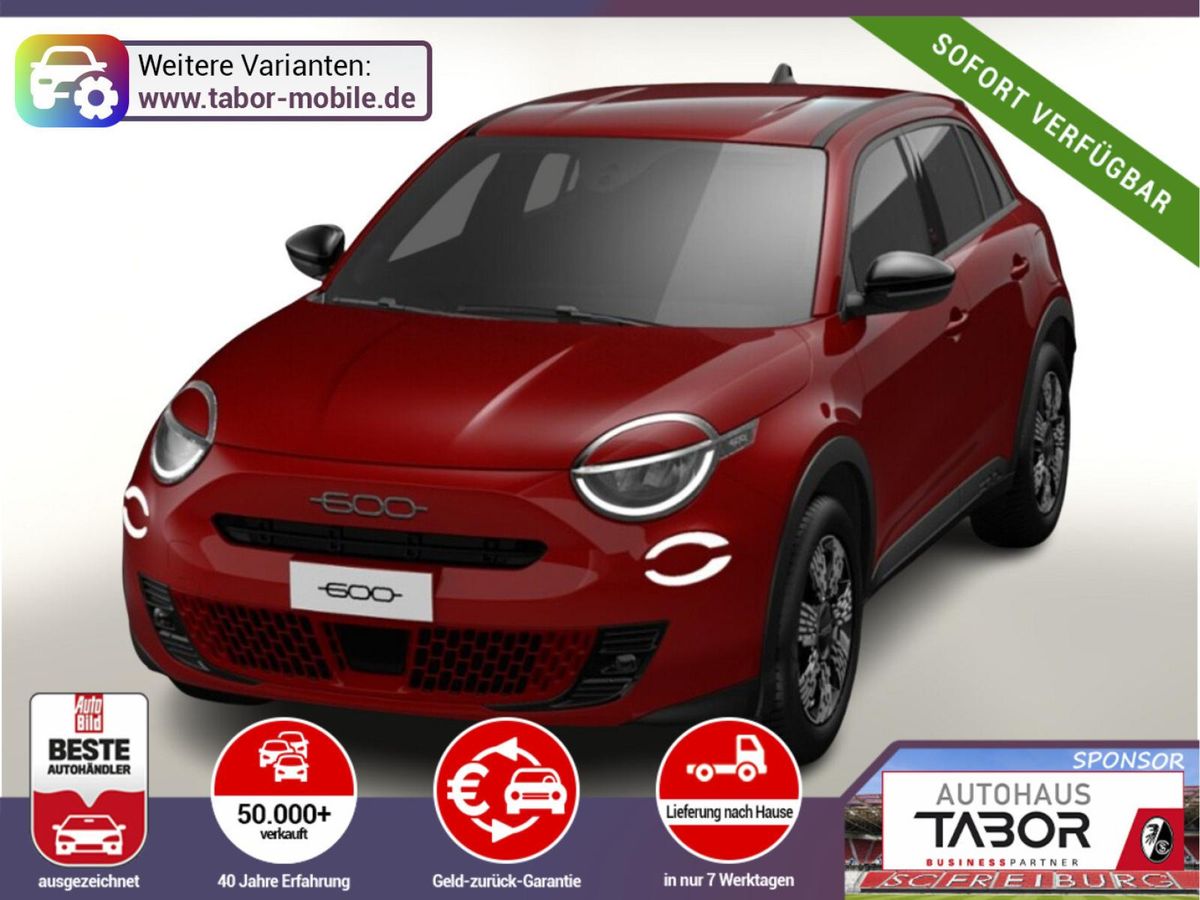 Fiat 600 Hybrid ICON SHZ Keyl Nav Kam 2xPDC LED CarP Leasing