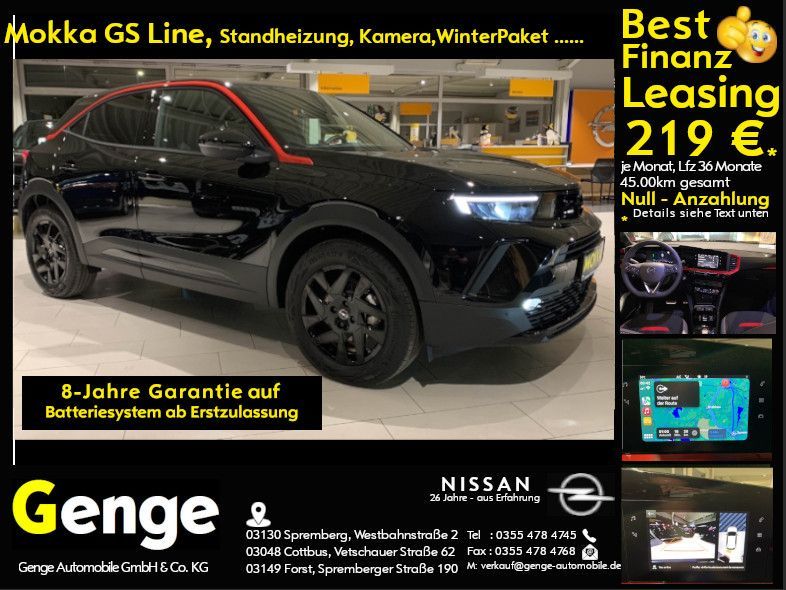 Opel Mokka-e GS Line Park & Go, Sitz & Lenkradheiz, P Leasing
