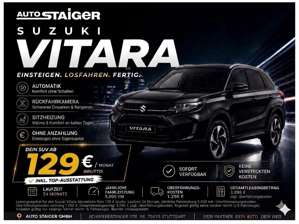 Suzuki Vitara Comfort Automatik🔥Top Ausstattung🔥 Leasing
