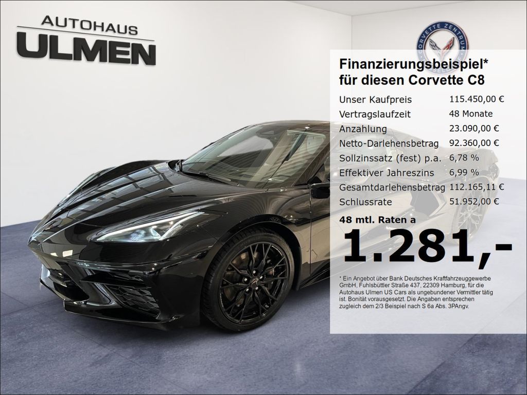 Corvette C8 Stingray Cabriolet 3LT Frontlift Vollausstatt Leasing