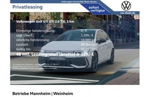 VW Golf GTI 2,0 l TSI DSG NAVI HeadUp ALU 19" LED - Leasing