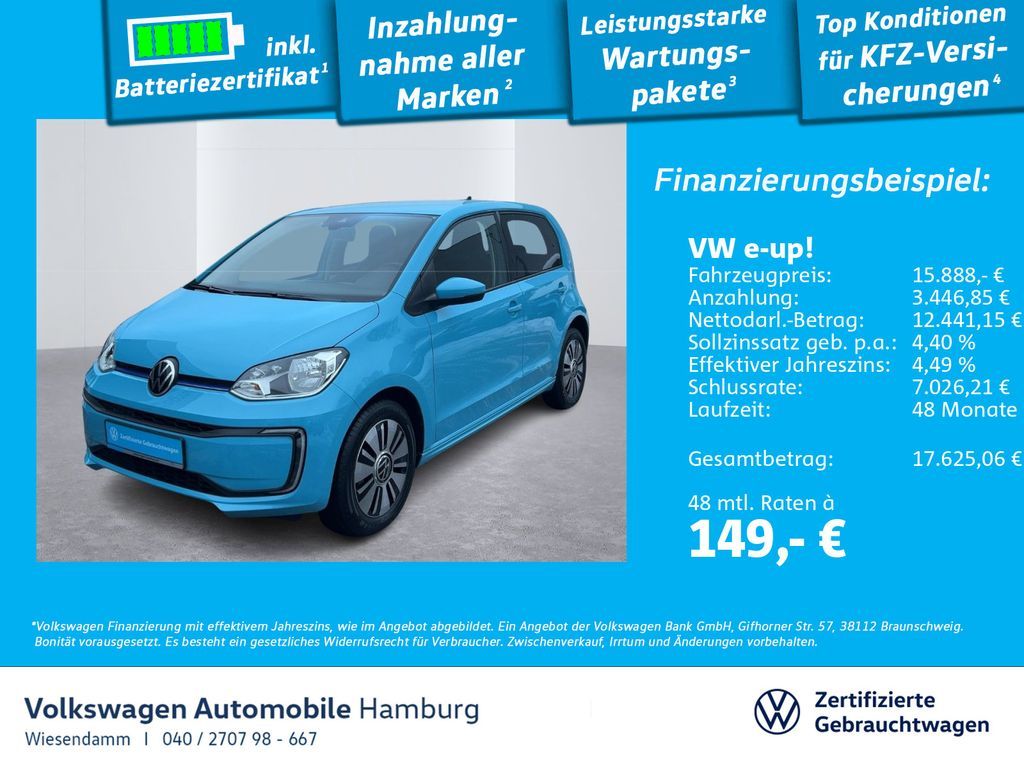 Volkswagen e-up! Max Kamera GRA Klima Sitzhzg Leasing