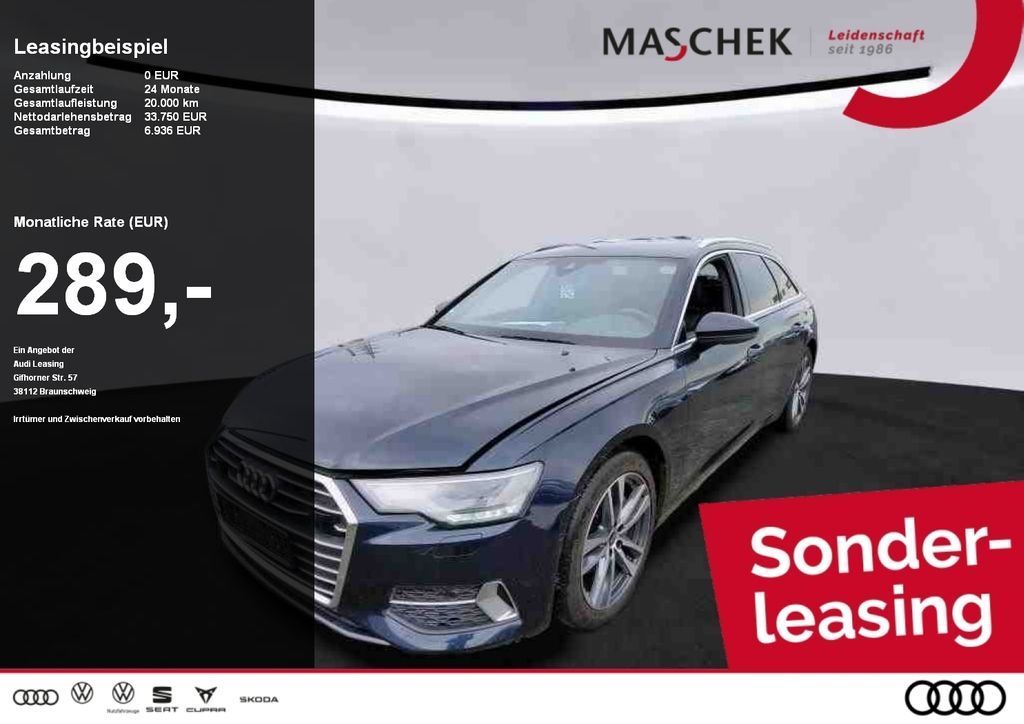 Audi A6 Avant Sport 45 TFSI Sonderleasing ohne zzgl K Leasing