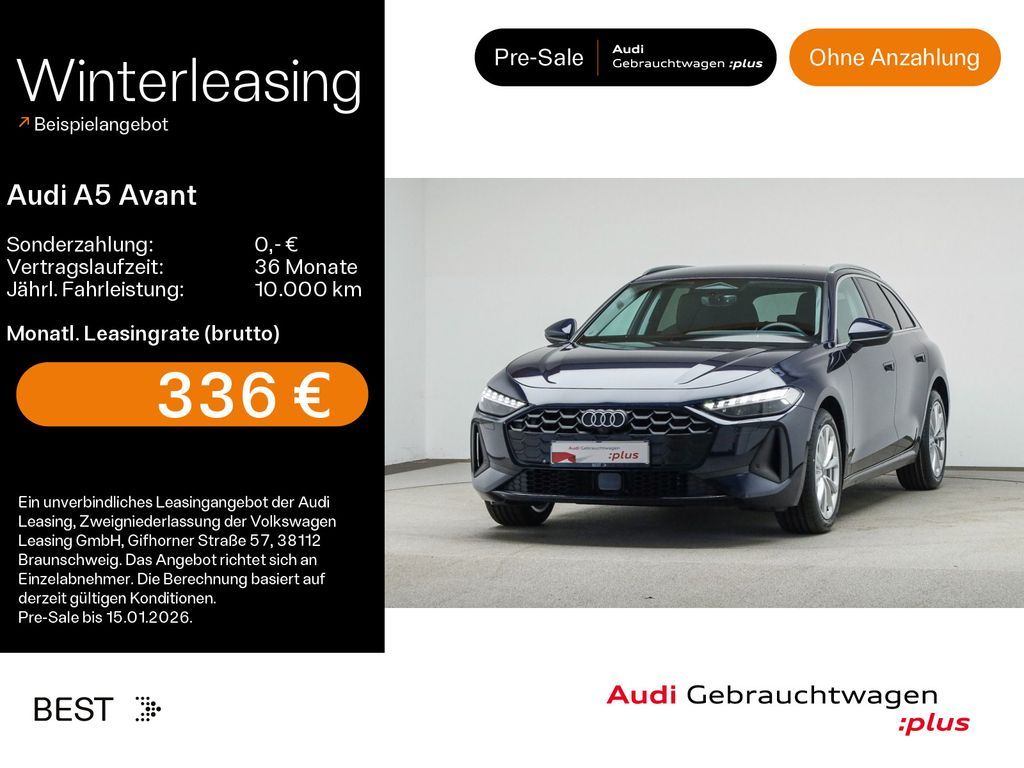 Audi A5 Avant TDI advanced*HUD*KAMERA*LED*NAVI*B&O*18 Leasing