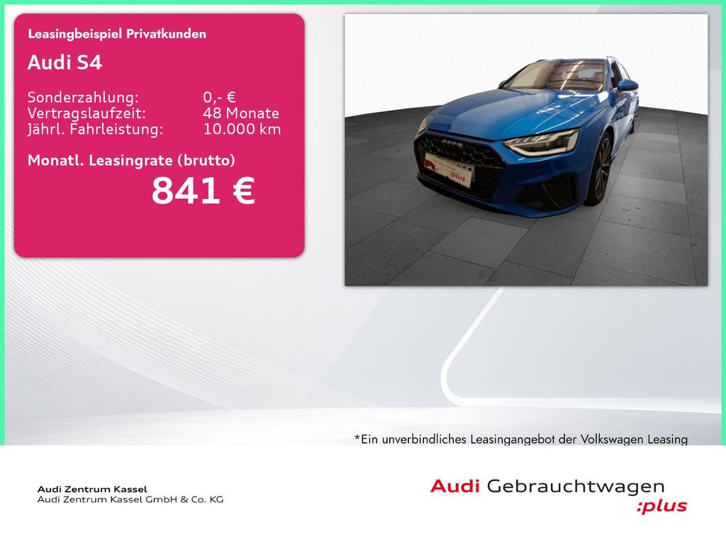 Audi S4 Av. 3.0 TDI qu. Matrix Pano B&O AHK HuD 360° Leasing