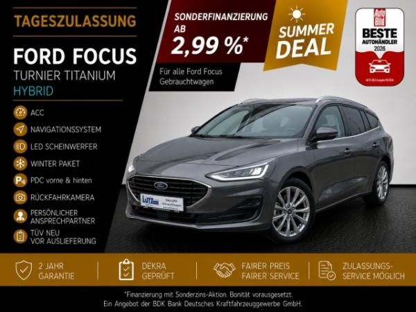 Ford Focus Turnier Titanium Hybrid ACC Navi LED Wipa PDC Kamera Leasing