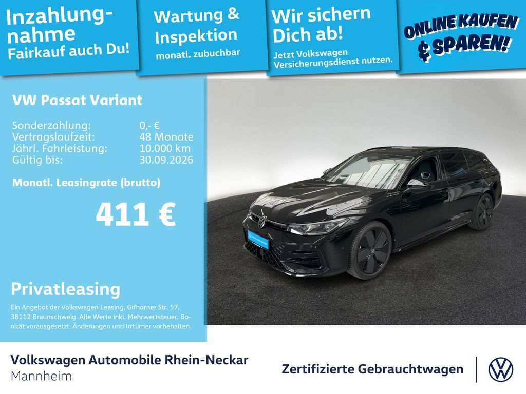 Volkswagen Passat Variant 2.0 TDI R-line DSG GAR 2030 Navi Leasing