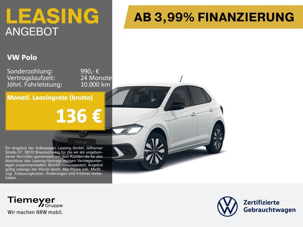 Volkswagen Polo 1.0 TSI DSG GOAL NAVI ASSIST AHK KAMERA Leasing
