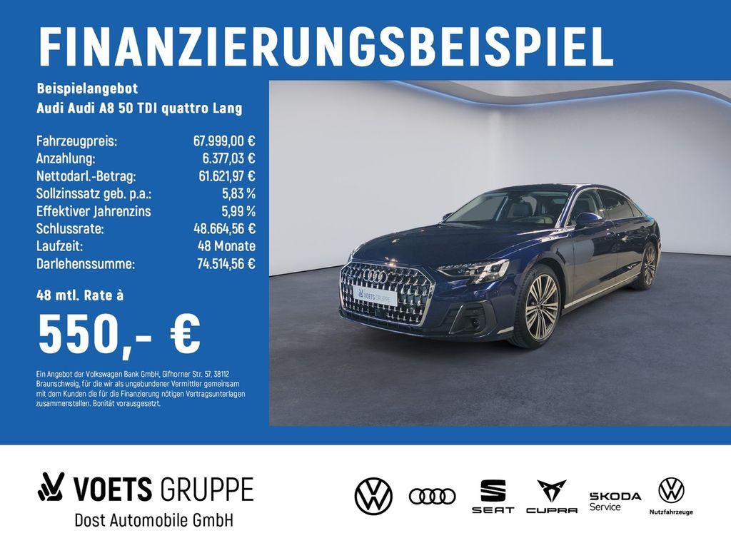 Audi A8 50 TDI quattro Lang HuD+MATRIX LED+STHZG Leasing
