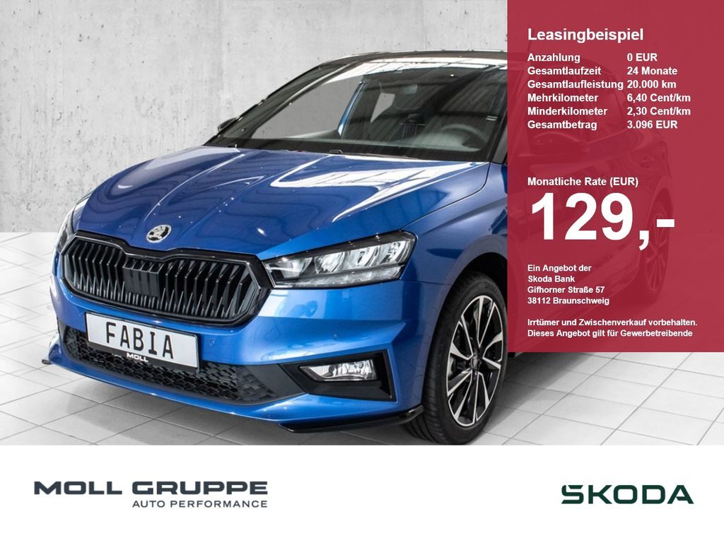 Skoda Fabia 1.5 TSI DSG Monte Carlo 2xKLIMA ACC AUT KA Leasing
